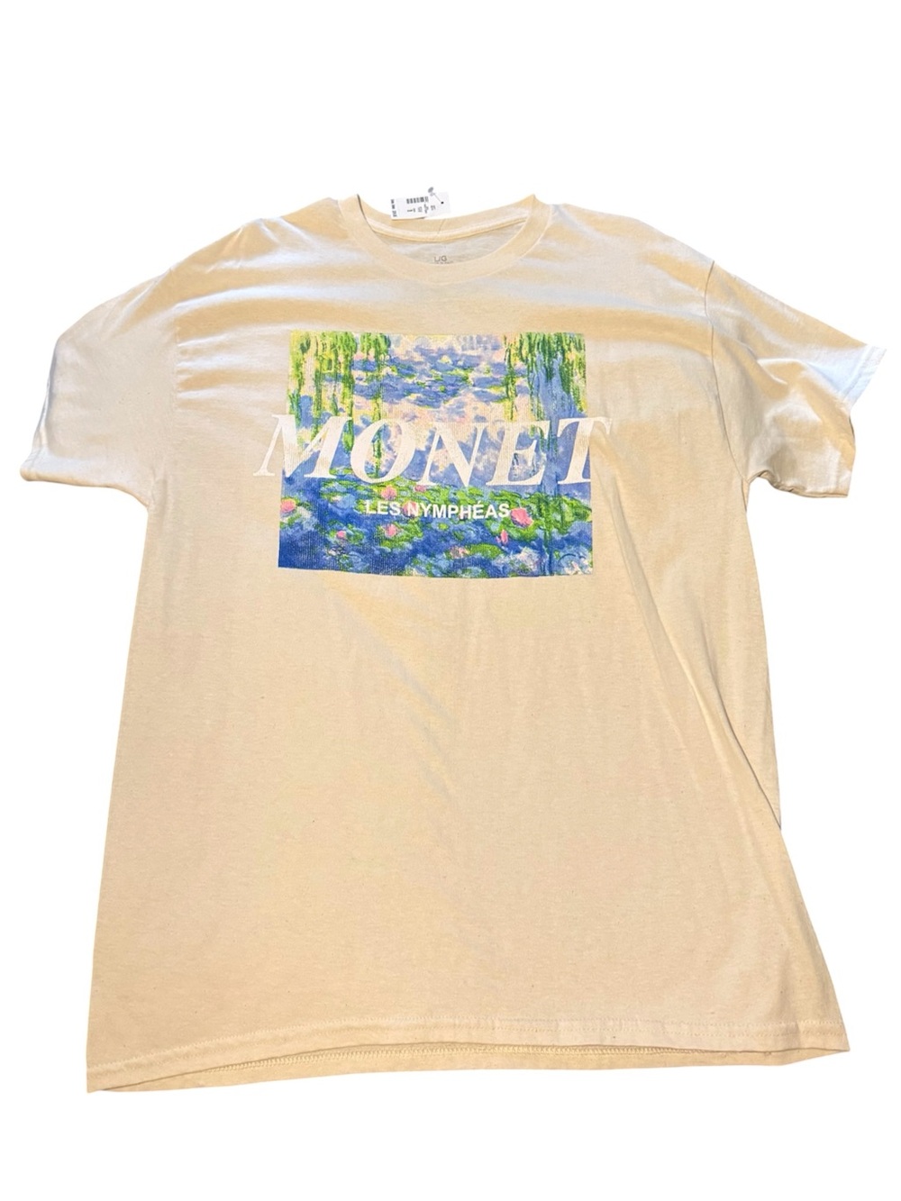 Aeropostale Beige 'Monet Les Nymphéas' Graphic Tee - Size Large 🆕